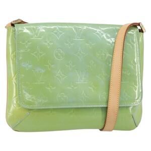 LOUIS VUITTON Monogram Vernis Thompson Street Bag Baby Blue M91009 Auth ka947